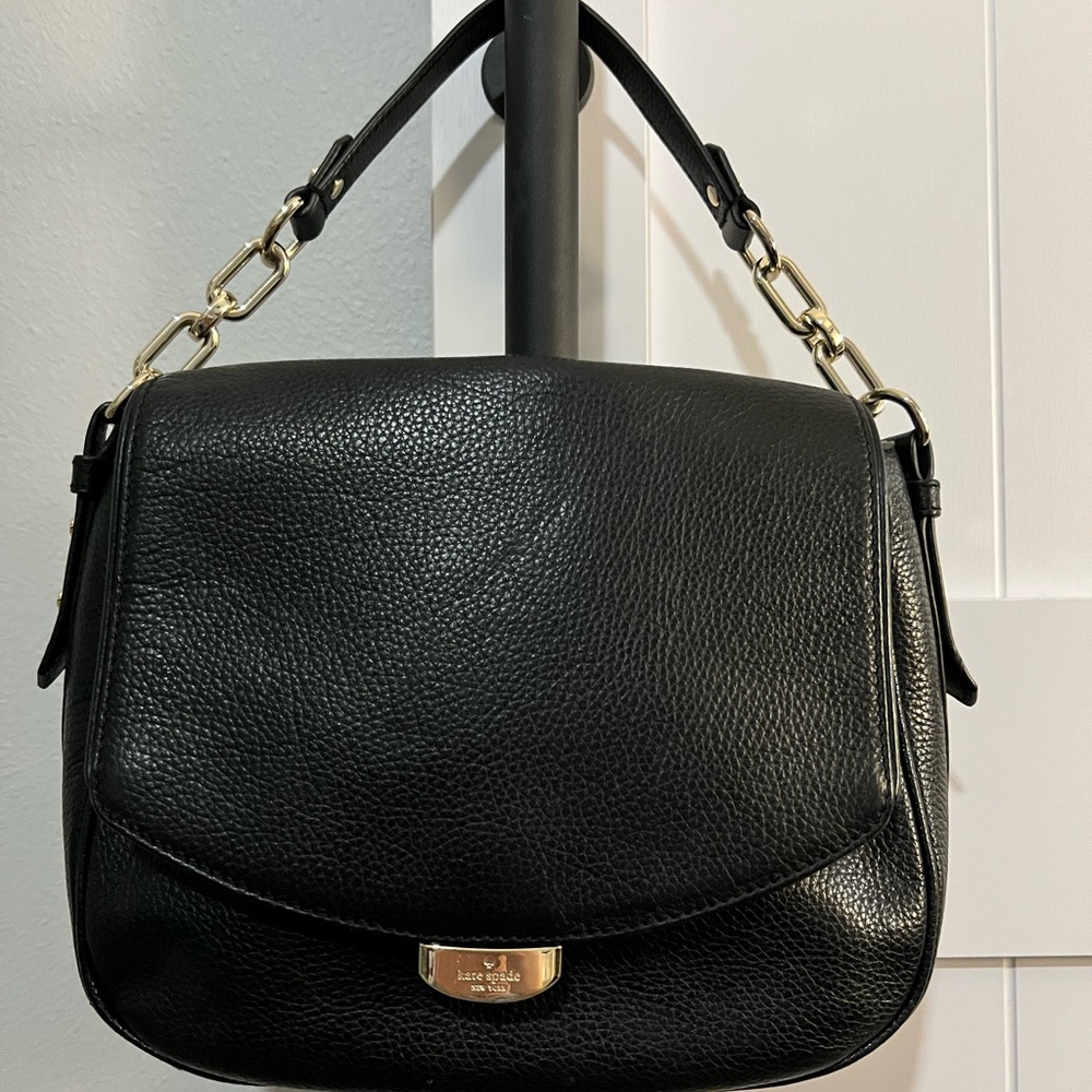 Kate Spade pebbled leather large flap crossbody bag